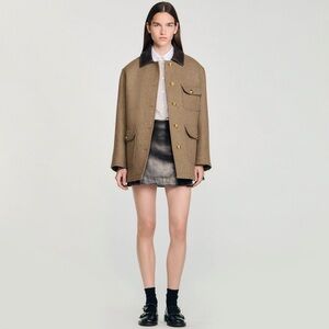 Never Been Worn Sandro Tweed Wool Coat NWT